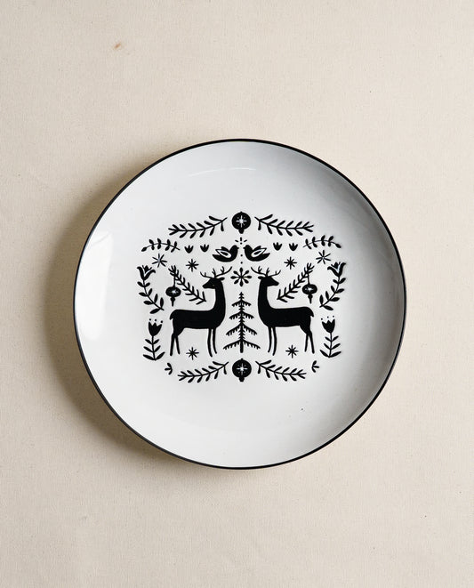 Christmas Stag Plate