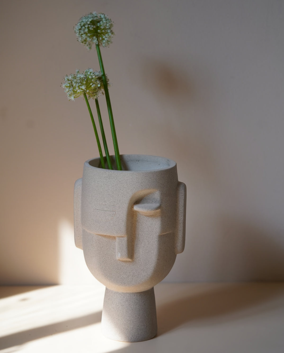 Abstract Face Vase (White)
